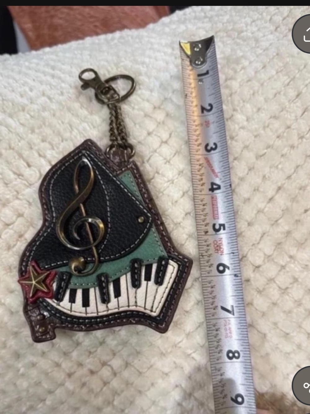 Chala Grand Piano Purse LARGE Bag charm / key fob - Picture 3 of 6